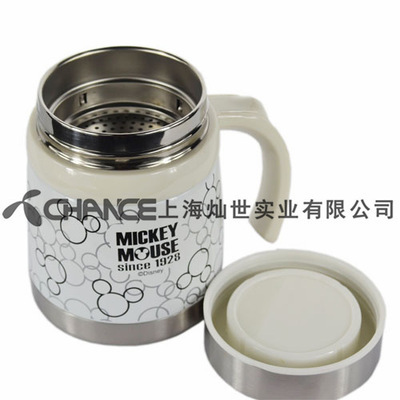 【團(tuán)購(gòu)批發(fā)正品迪士尼米奇黑白經(jīng)典不銹鋼保溫杯泡茶杯手柄杯辦公杯】?jī)r(jià)格,廠家,圖片,保溫杯、保溫桶,上海燦世實(shí)業(yè)-